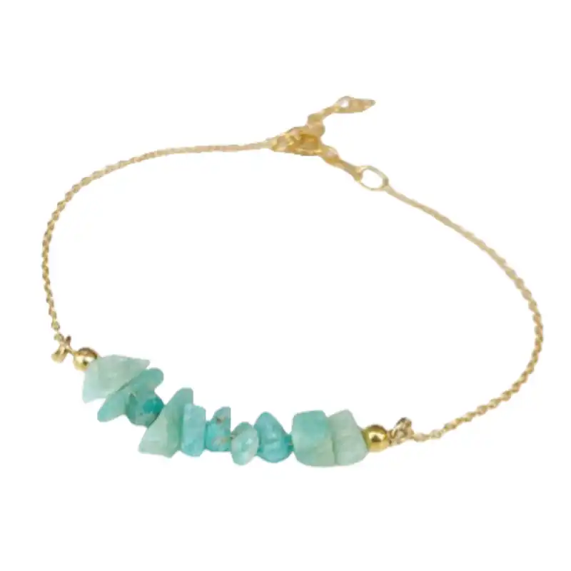 دستبند زنانه مدل سنگ آمازونیت کد 55