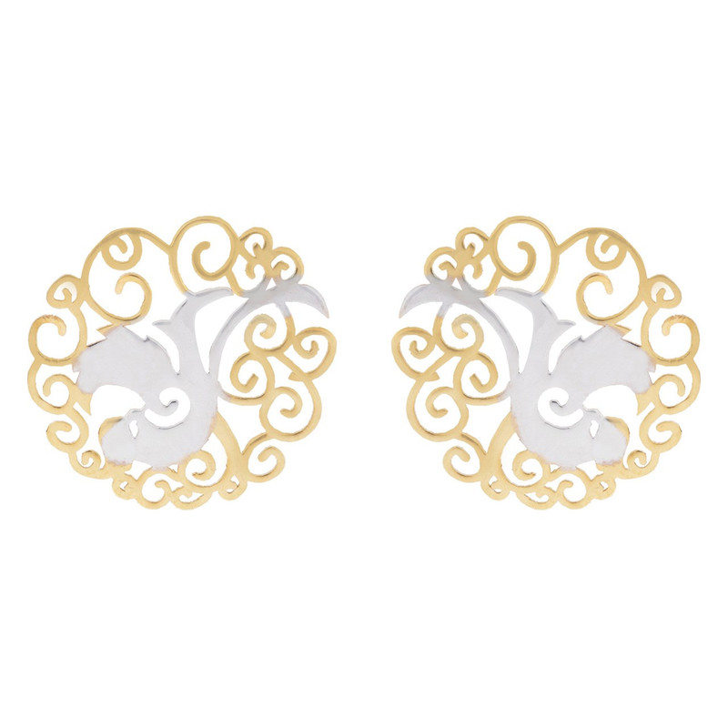 گوشواره طلای 18 عیار زنانه ماهک مدل ME0740