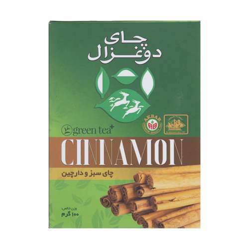چای سبز و دارچین دو غزال - 100 گرم