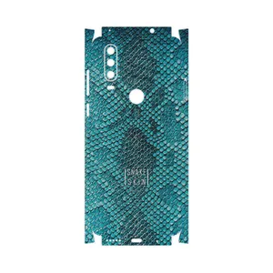 MAHOOT Blue Snake Skin-FullSkin Cover Sticker for Motorola One Action