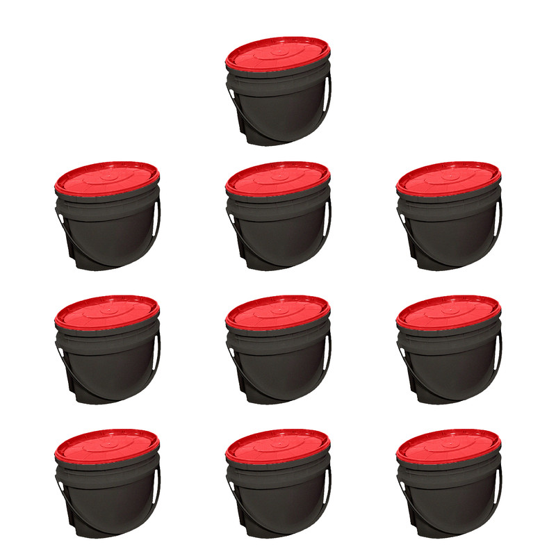 سطل بسته بندی مدل بیضی گنجایش 4 لیتر بسته 10 عددی