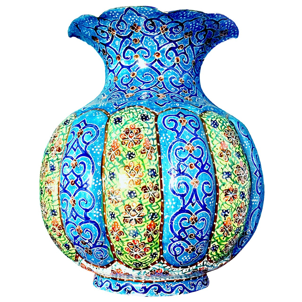 گلدان میناکاری گالری آسمانی طرح سرو خمره ای مدل G-1
