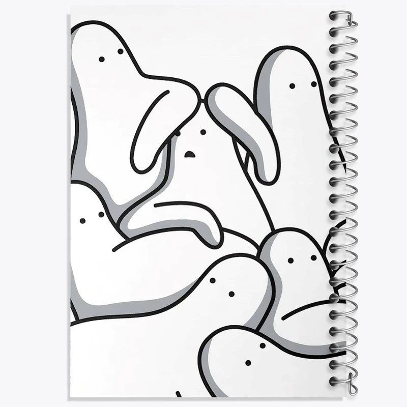 دفتر ژورنال نویسی 50 برگ خندالو مدل نقطه ای طرح تنبل خسته کد 29418