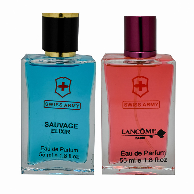 ادوپرفیوم زنانه سوئیس آرمی مدل لانکوم لاویه است بله حجم 55 میلی لیتر به همراه ادوپرفیوم مردانه ساواج الکسیر