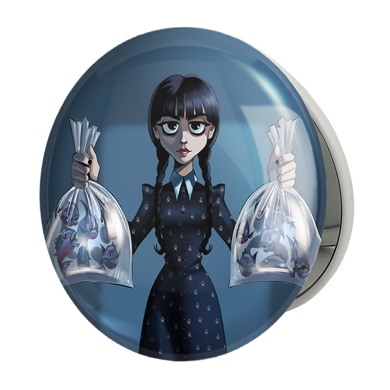 آینه جیبی خندالو طرح ونزدی Wednesday مدل تاشو کد 22060