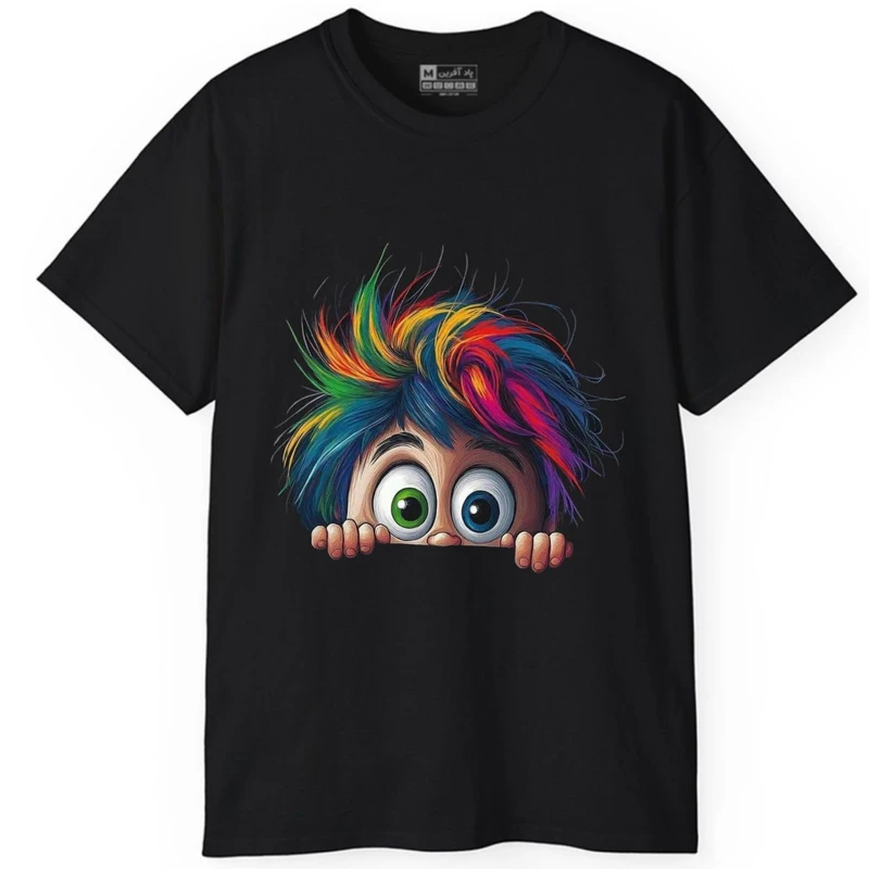 تی شرت آستین کوتاه مردانه پاد آفرین مدل شکلک کارتونی کد317