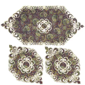 ست 4 تکه رومیزی ترمه مدل رضوی کد MH4-4
