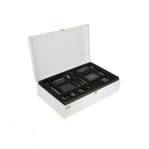 سرویس قاشق و چنگال 86 پارچه ناب استیل مدل berlin