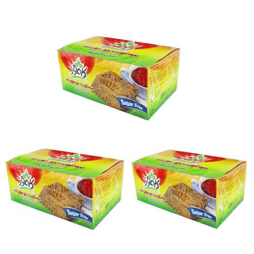 بیسکویت رژیمی با ارد گندم و تزئین شوید بدون قند کامور - 360 گرم بسته 3 عددی