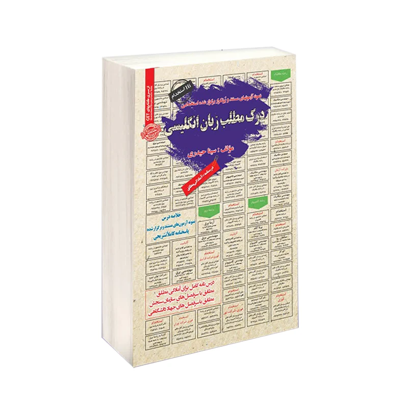 کتاب نمونه آزمونهای مستند و پر تکرار برگزار شده استخدامی درک مطلب زبان انگلیسی اثر سینا حیدری انتشارات سامان سنجش
