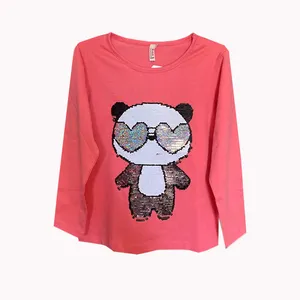 تی شرت آستین بلند دخترانه دفکتو مدل پاندا