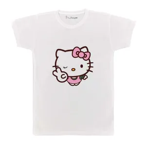 تی شرت بچگانه پرمانه طرح Kitty کد pmt.2417
