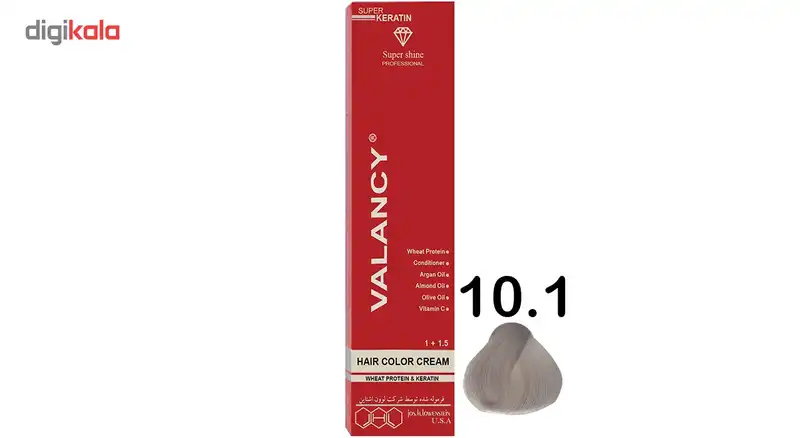 رنگ مو والانسی سری خاکستری مدل بلوند نقره ای شماره C10