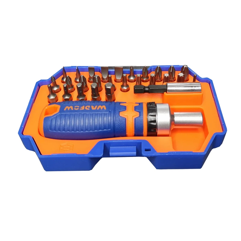 پیچ گوشتی جغجغه ای وادفو مدل WSSB828 بسته 28 عددی