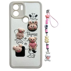 کاور طرح Teddy مدل اسنوپی کد A11068 مناسب برای گوشی موبایل شیائومی Redmi A1 Plus / A2 Plus به همراه بند آویز موبایل