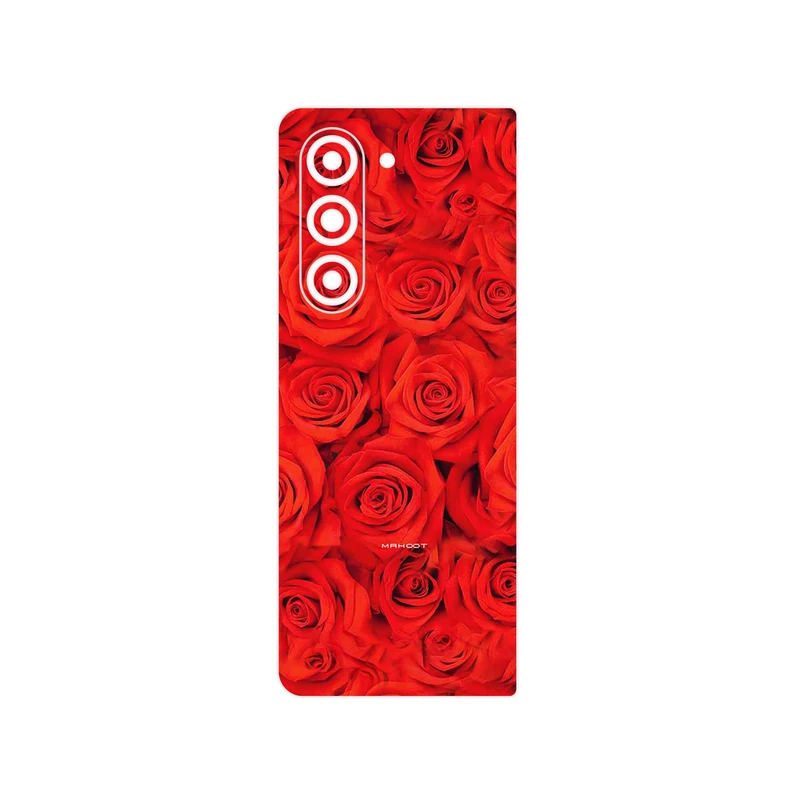 برچسب پوششی ماهوت مدل Red_Flower مناسب برای گوشی موبایل سامسونگ Galaxy Z Fold 5