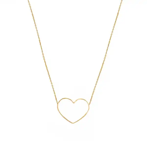 گردنبند طلا 18 عیار زنانه مدل قلب