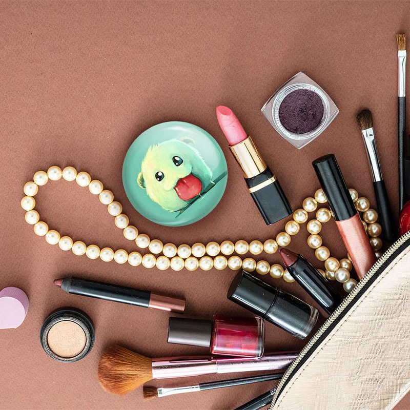 آینه جیبی خندالو مدل پشمالو  کد 5949