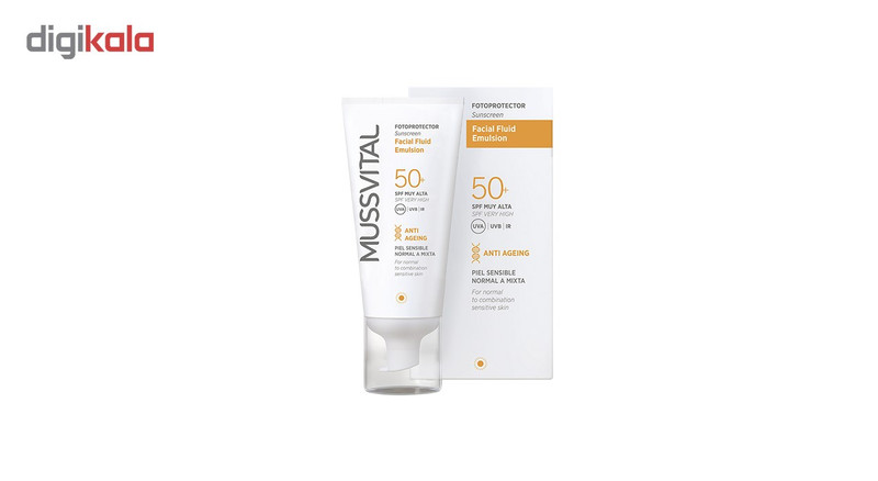 کرم ضد آفتاب موسویتال مدل SPF 50 Facial Fluid Emulsion حجم 50 میلی لیتر کرم ضد آفتاب موسویتال مدل SPF 50 Facial Fluid Emulsion حجم 50 میلی لیتر