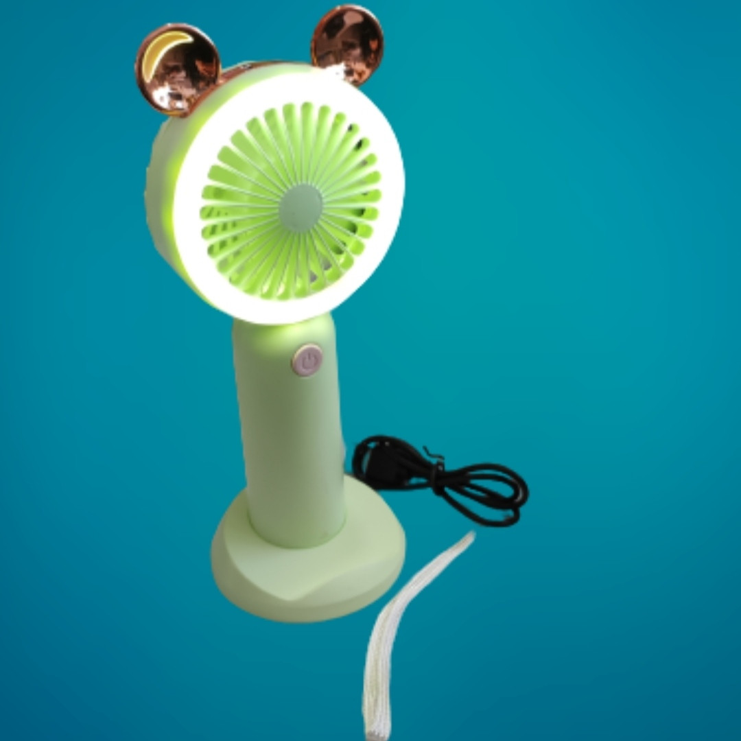 پنکه همراه مدل رینگ لایت دار شارژی پنکه همراه مدل رینگ لایت دار شارژی