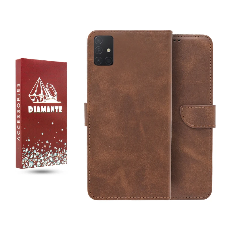 کیف کلاسوری دیامانته مدل چرم مناسب برای گوشی موبایل سامسونگ Galaxy A51