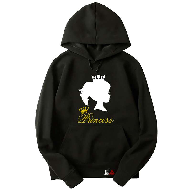 هودی دخترانه مدل پرنسس کد T05 رنگ نوک مدادی