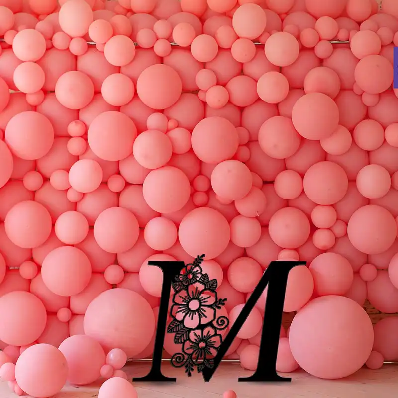 استیکر مدل استیکر مدل چوبی طرح حروف انگلیسی گل دار کد HGOL-M