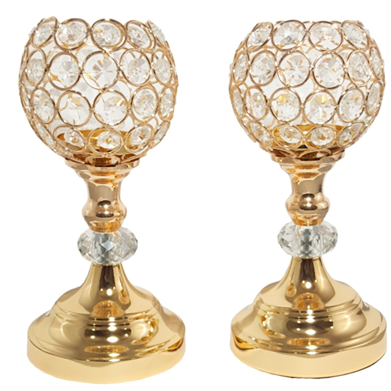 شمعدان طرح زنبوری کوچک کد AL-9040075 مجموعه 2 عددی