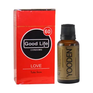 کاندوم گودلایف مدل Love بسته 12 عددی به همراه روغن یودن کد 01 حجم 30 میلی لیتر