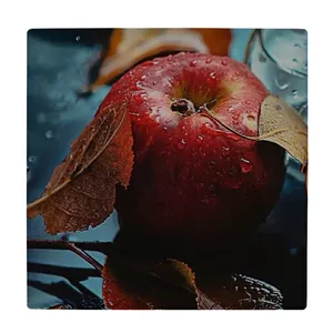 کاشی کارنیلا طرح سیب و برگهای پاییزی مدل لوحی کد klh2420 