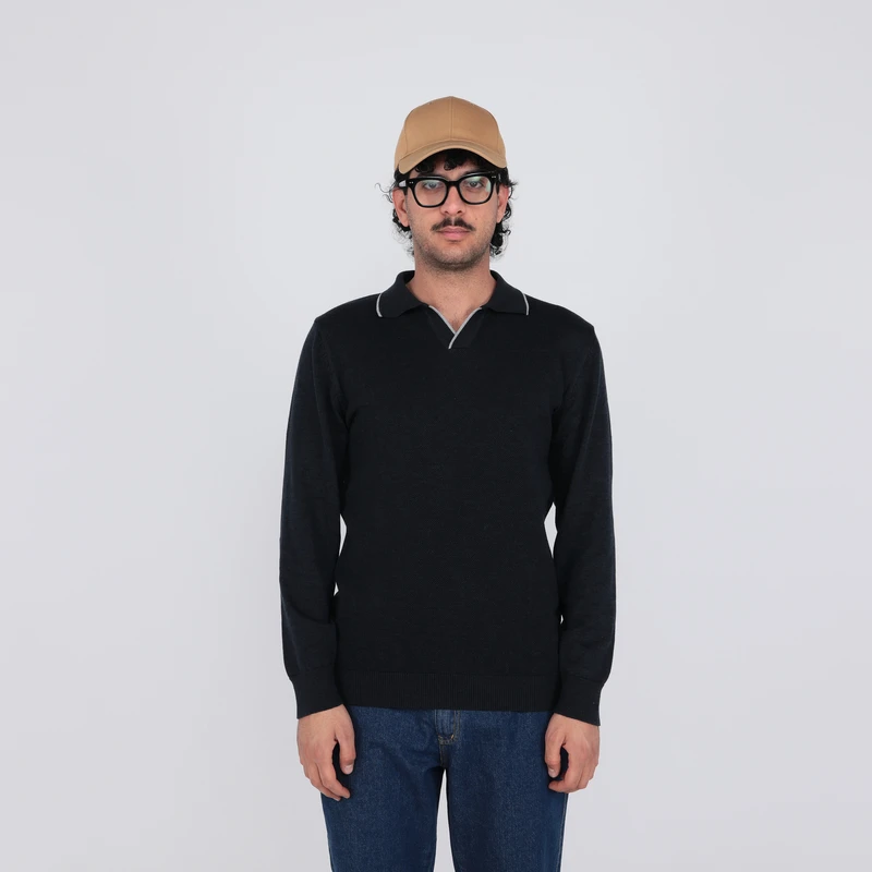 پلیور یقه برگردان مردانه پاتن جامه مدل 304022040023999