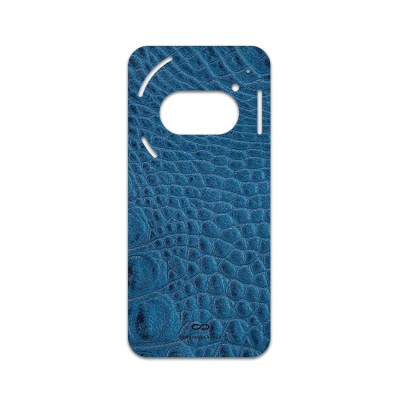 برچسب پوششی ماهوت مدل Blue-Crocodile-Leather مناسب برای گوشی موبایل ناتینگ Phone 2a