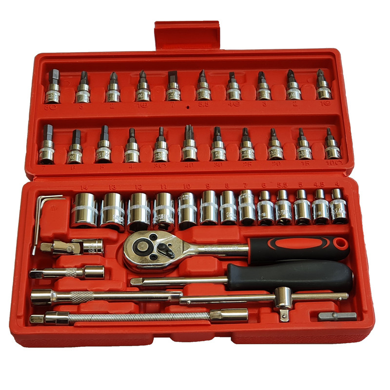 مجموعه 46 عددی آچار و سری بکس مدل 46 مجموعه 46 عددی آچار و سری بکس مدل 46