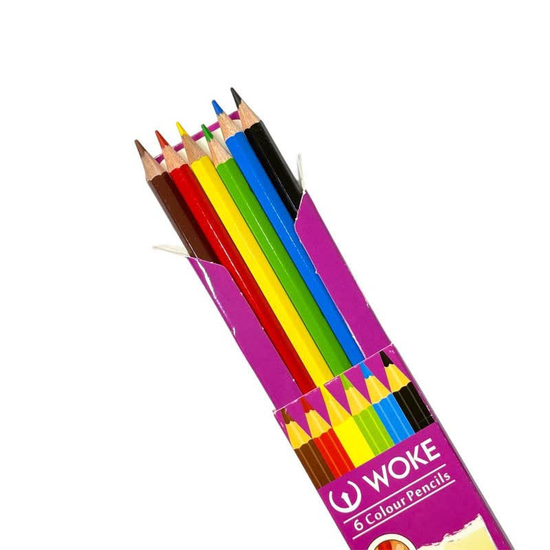 مداد رنگی 6 رنگ ووک مدل برلیانت کالر بسته 2 عددی