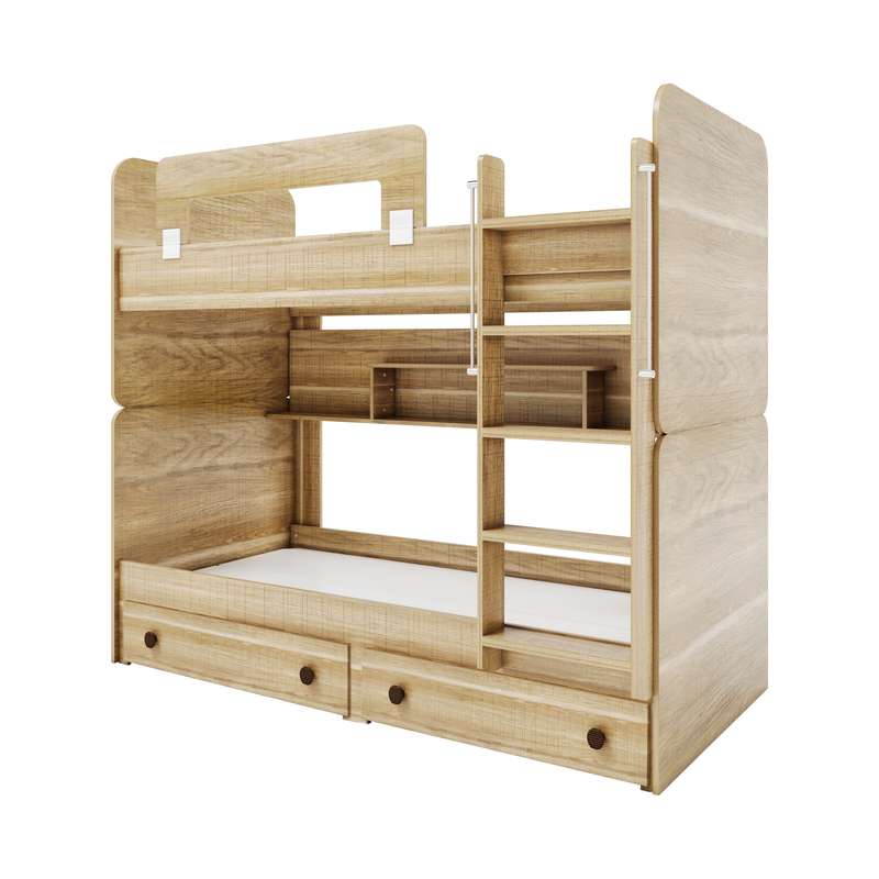 تخت خواب دو طبقه وینه چوب مدل آلفا 2 سایز 90x200 سانتی متر
