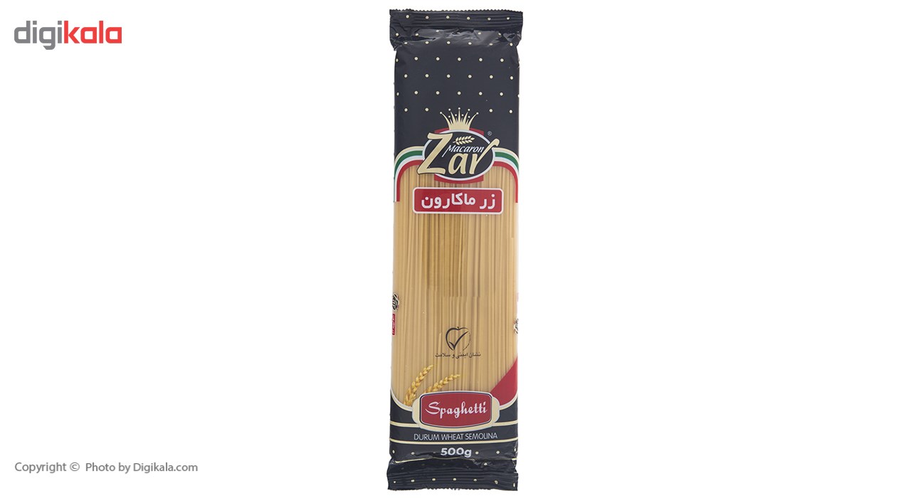 اسپاگتی قطر 1.5 زر ماکارون مقدار 500 گرم