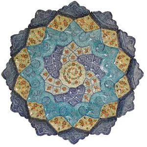 بشقاب مسی مینا کاری شده گالری ژاله طرح 251
