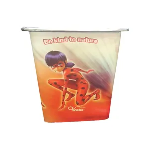 سطل زباله اتاق کودک مدل دختر کفشدوزکی کد 73
