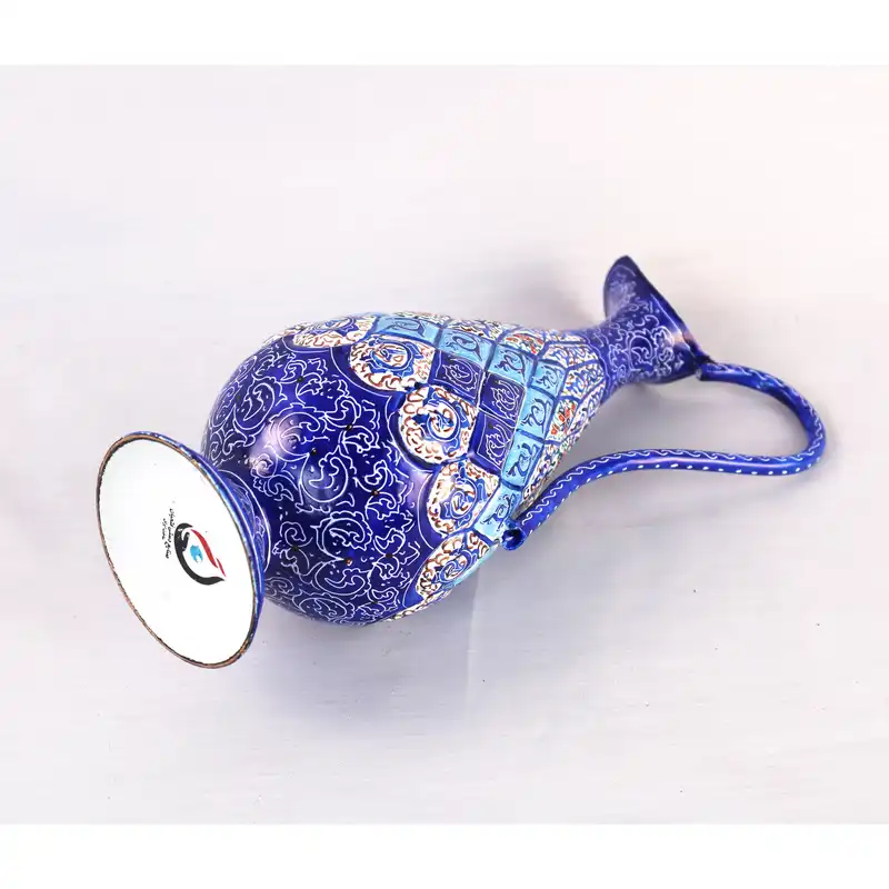 پارچ میناکاری مسی طرح اسلیمی کد P25