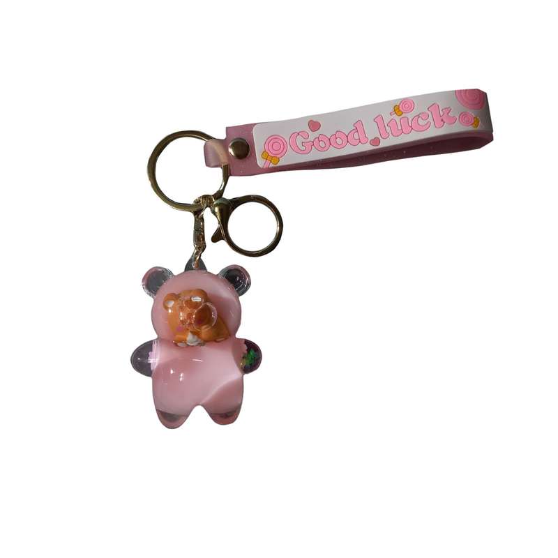 جاکلیدی دخترانه مدل آکواریومی طرح خرس کد m75