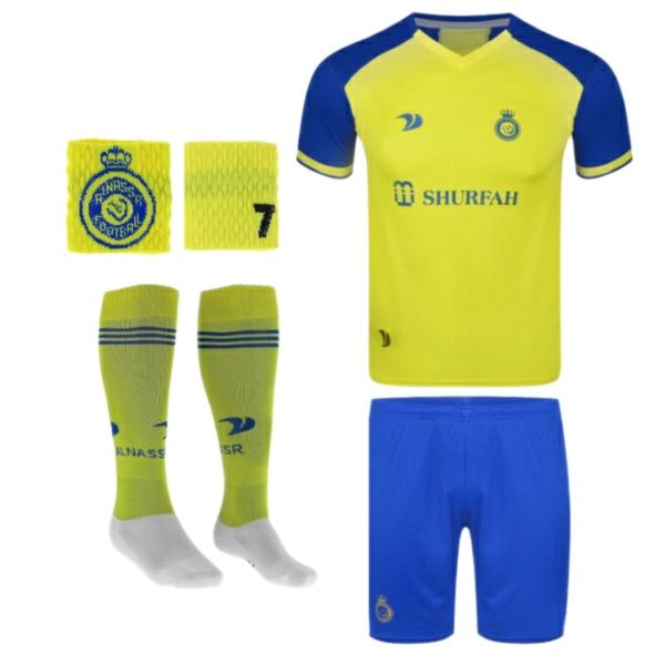ست 4 تکه لباس ورزشی پسرانه مدل رونالدو2023 طرح النصر -  - 1