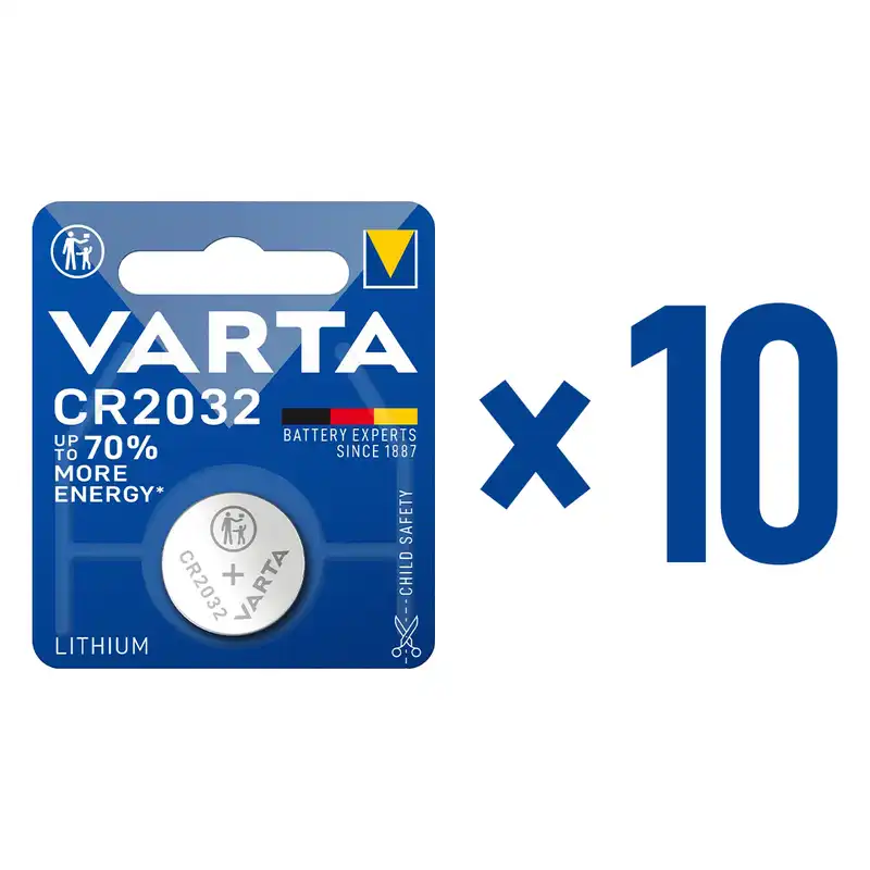 باتری سکه ای وارتا مدل CR 2032 بسته 10 عددی