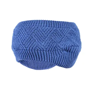 هدبند بافتنی مدل داخل خز طرح لوزی