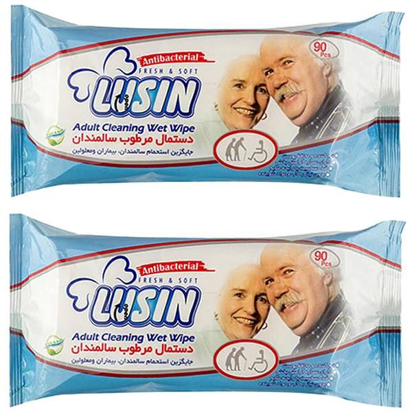 دستمال مرطوب لوسین مدل11 دو بسته 90 عددی دستمال مرطوب لوسین مدل11 دو بسته 90 عددی