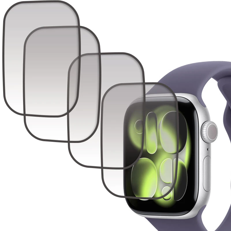 محافظ صفحه نمایش مسیر مدل PMMA مناسب برای اپل واچ سایز 46 میلی‌ متری سری 11 مجموعه چهار عددی