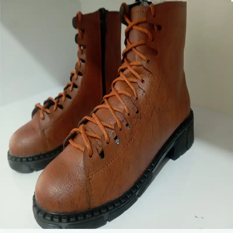 نیم بوت زنانه مدل هزار بند کد 01 رنگ قهوه ایی