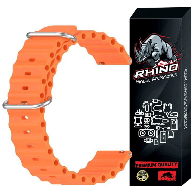 بند راینو مدل Ocean مناسب برای ساعت هوشمند گلوریمی Glorimi M1 Pro / M2 / M2 Pro / M2 Max / GS1 Pro / GS2 / GR1