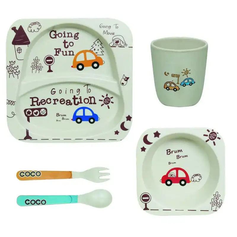 ظرف غذا کودک کوکو مدل ماشین ها مجموعه 5 عددی