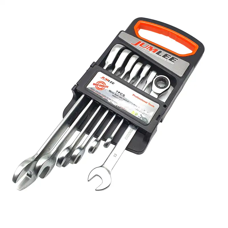 آچار یکسر تخت یکسر رینگ جغجغه ای جاملی کد 8401 مجموعه 7 عددی