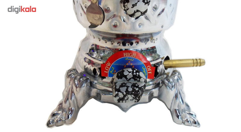 سماور گاز سوز تکسان مدل قلم زنی کد 5501 ظرفیت 6 لیتر